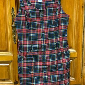 Talbots Tartan Plaid Sheath Dress w/ Pockets